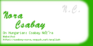 nora csabay business card